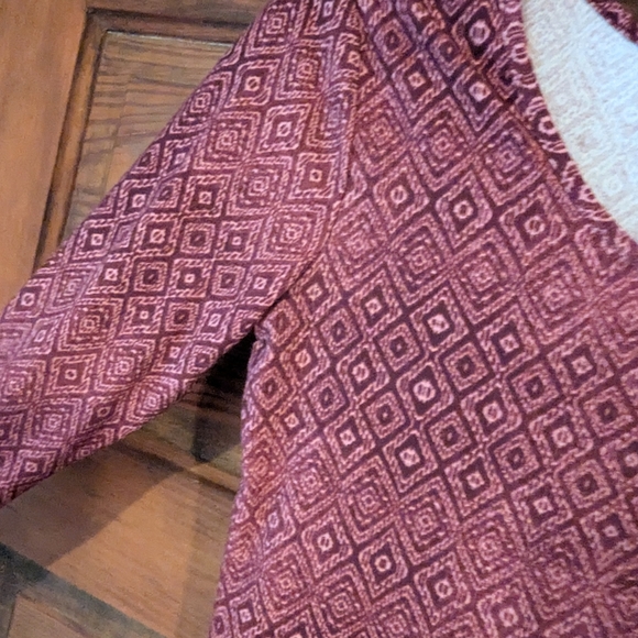 Mudd Red Bodycon Dress Scoop Neck 3/4 Sleeve - Picture 4 of 8